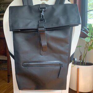 RAINS Old Version Rolltop Rucksack - Black